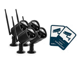 NEXSMART™ VISION5 PLUS 2K HD ÜBERWACHUNGSKAMERA - 4 PACKUNG+ÜBERWACHUNGSAUFKLEBER - 1