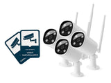 NEXSMART™ VISION4 PLUS 2K HD ÜBERWACHUNGSKAMERA - 4 PACKUNG+ÜBERWACHUNGSAUFKLEBER - 1