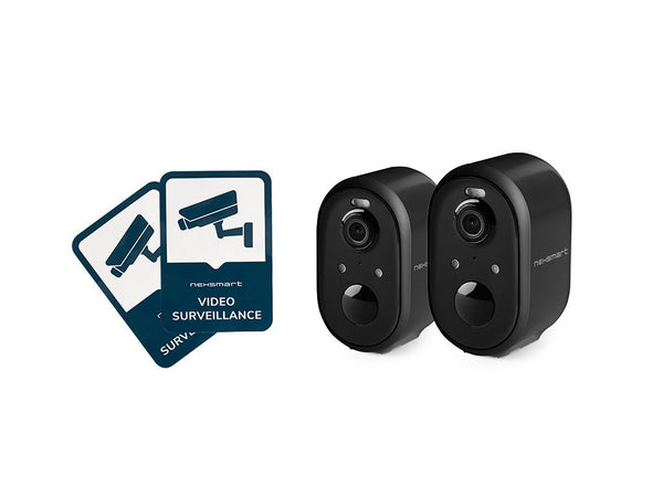 NEXSMART™ AIR4-B BATTERIEBETRIEBENE ÜBERWACHUNGSKAMERA - 2 PACKUNG+ÜBERWACHUNGSAUFKLEBER
