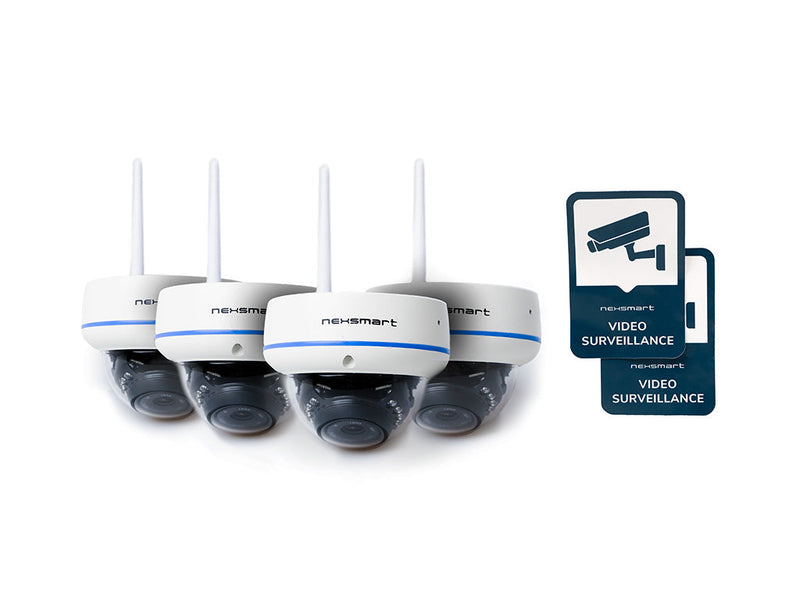 NEXSMART™ VIEW ÜBERWACHUNGSKAMERA - 4 PACKUNG+ÜBERWACHUNGSAUFKLEBER